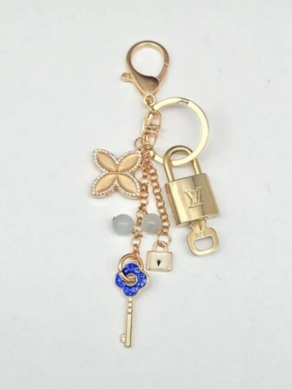 Authentic Louis Vuitton Gold Lock & Key 🔑 Bag Charm w/ Unbranded Charm